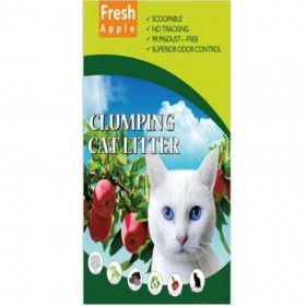 Котешка тоалетна Valenger Clumping Cat Litter Fresh Apple - калиброван бентонит с аромат на ябълка 5 литра